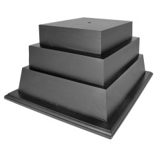 3-Tier Walnut Perpetual Base, Black
