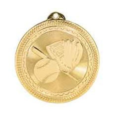Baseball BriteLazer Medal with Neck Ribbon