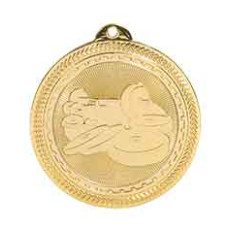 Weightlifting BriteLazer Medal with Neck Ribbon