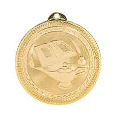 Lamp of Knowledge BriteLazer Medal with Neck Ribbon