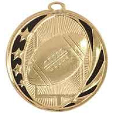 Football MidNite Star Medal with Neck Ribbon