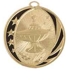 Lamp of Knowledge MidNite Star Medal with Neck Ribbon