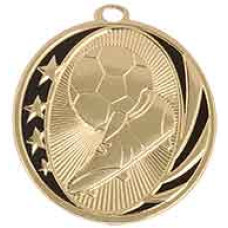 Soccer MidNite Star Medal with Neck Ribbon