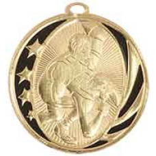 Wrestling MidNite Star Medal with Neck Ribbon