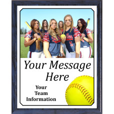 Economy Heat Transfer Team Photo Plaque, Softball