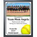 Economy Heat Transfer Team Photo Plaque, Softball