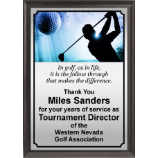 Ball in Motion Golf Plaque