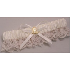 Gold Boot Garter, Ivory