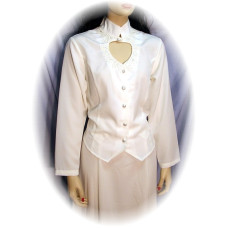 Heart Neck Long Sleeve Bridal Blouse in Ivory Heart Neck Long Sleeve Bridal Blouse in Ivory