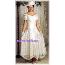 Fringe Off-Shoulder Western Wedding Gown, Ivory, size 8 Fringe Off-Shoulder Western Wedding Gown, Ivory, size 8
