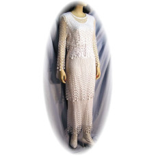 Coffee Bean Sleeveless Bridal Set, Ivory