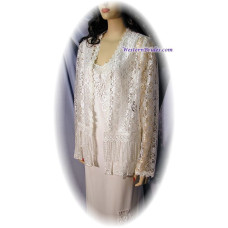 Short Lace Jacket, Ivory Short Lace Jacket, Ivory