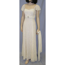 Vonda D Chiffon Sleeve Dress in Ivory