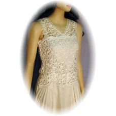 Heavy Lace Short Tank in Ivory Heavy Lace Short Tank in Ivory