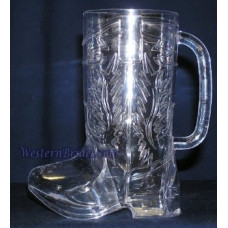 Clear Plastic Cowboy Boot Mug